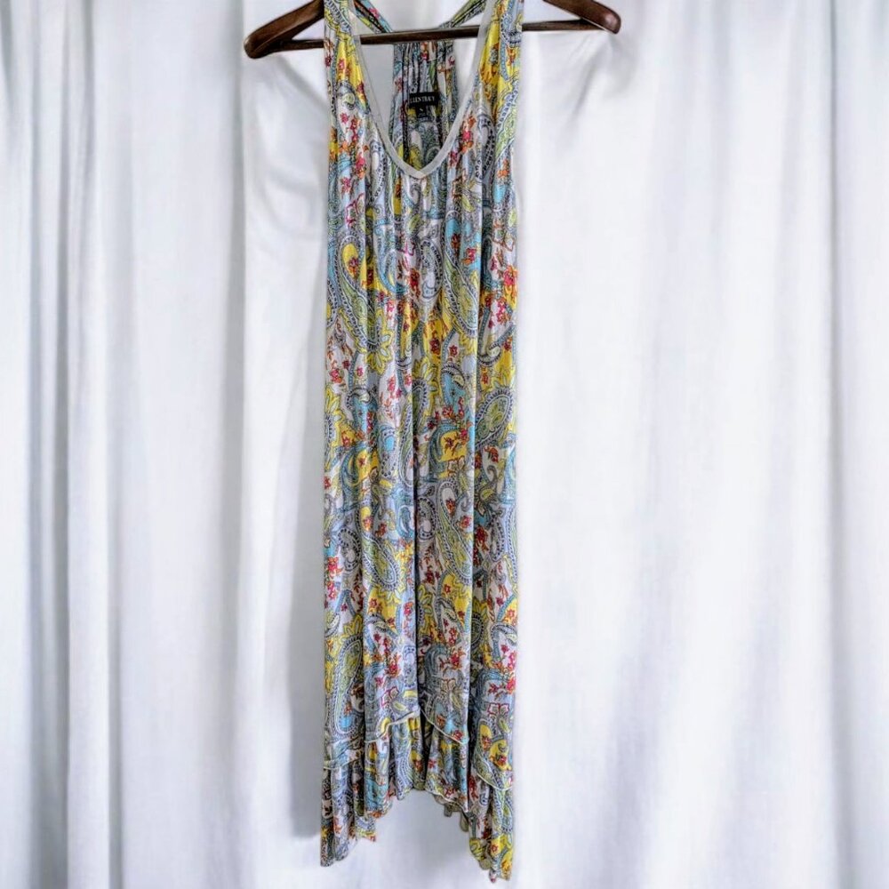 Ellen Tracy S Midi Gown Dress with Soft Lace Lined Shelf Bra Spring Floral - Picture 2 of 6